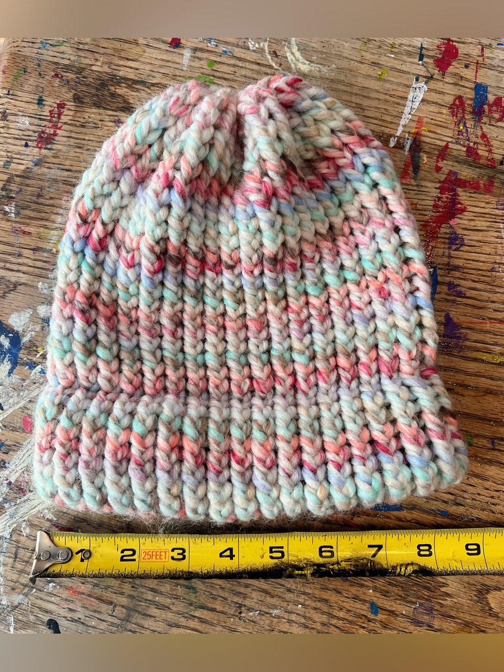 Handmade Kids Multicolor Speckled Knit Beanie